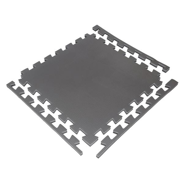 Tapete Tatame EVA 100x100x2cm 20mm Escola a sua Cor Preto e Cinza Escuro - Eva Sola Imagem de Tapete Tatame EVA 100x100x2cm 20mm Escola a sua Cor Preto e Cinza Escuro