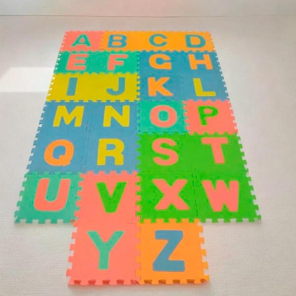 Imagem de Tapete Tatame Eva 26 Placas 30x30cm ( ABC Completo) 8mm