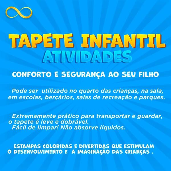 Imagem de Tapete Térmico Dobrável. Tatame Atividades Infantil Dupla Face. Estampa PISTA