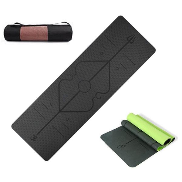 Tapete Yoga Linha de Posição TPE Pilates Anti-slip Exercício - OCCY Imagem de Tapete Yoga Linha de Posição TPE Pilates Anti-slip Exercício