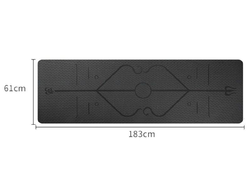 Tapete Yoga Linha de Posição TPE Pilates Anti-slip Exercício - OCCY Imagem de Tapete Yoga Linha de Posição TPE Pilates Anti-slip Exercício