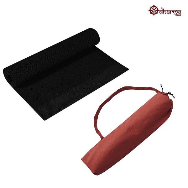 Imagem de Tapete Yoga Premium Black 2,00m+Porta Mat Laranja Cítrico