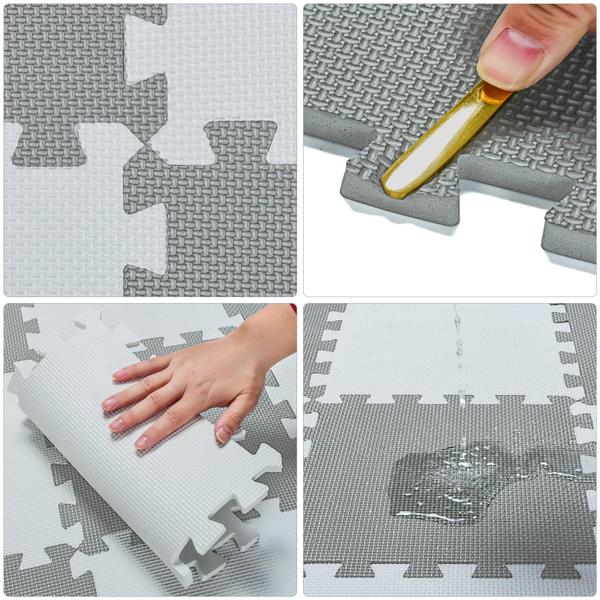 Imagem de Tapetes de espuma qqpp EVA Rubber 18 Tiles Interlocking Puzzle