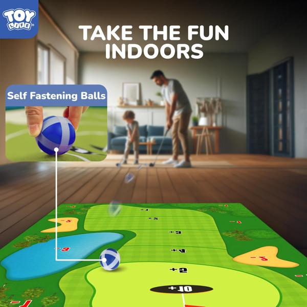 Imagem de Tapetes de treino de lascas de golfe TOY Life para família com 20 bolas