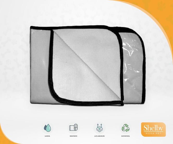 Imagem de Tapetes Higiênicos Laváveis Shelby Moda Pet 10un G2 120x120cm