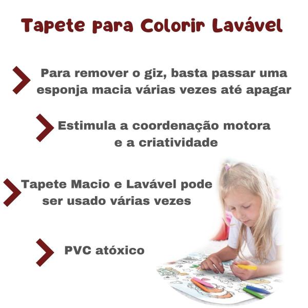 Imagem de Tapetes Para Colorir Giz De Cera Lavável Desenhos Sortidos