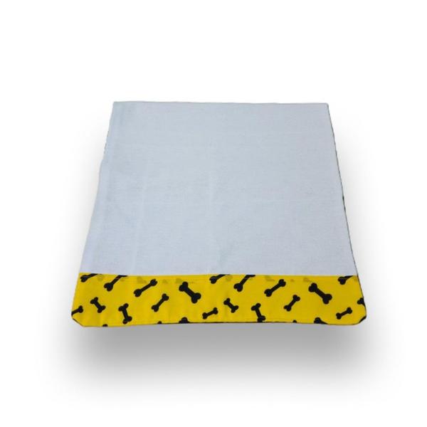 Imagem de tapetinho pet lavável tapete higiênico cachorro pequeno e médio tapetinho xixi 67x47cm (branco/amarelo)