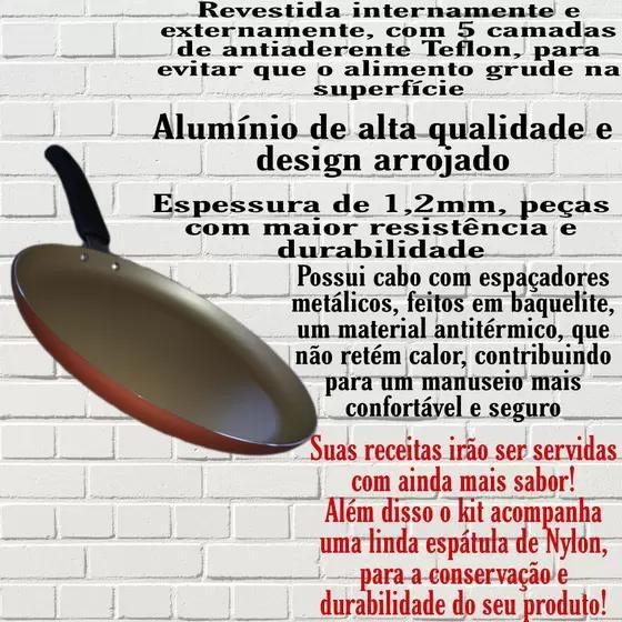 Imagem de Tapioqueira, Crepeira e Frigideira Tamanho 22cm Antiaderente Com 5 Camadas De Teflon - Marcolar