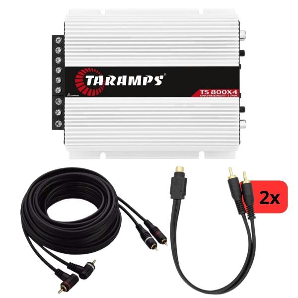 Imagem de Taramps Ts800x4 2 Ohms + Cabo Rca + 02 Cabo Y 2 Ma. E 1 Fem.