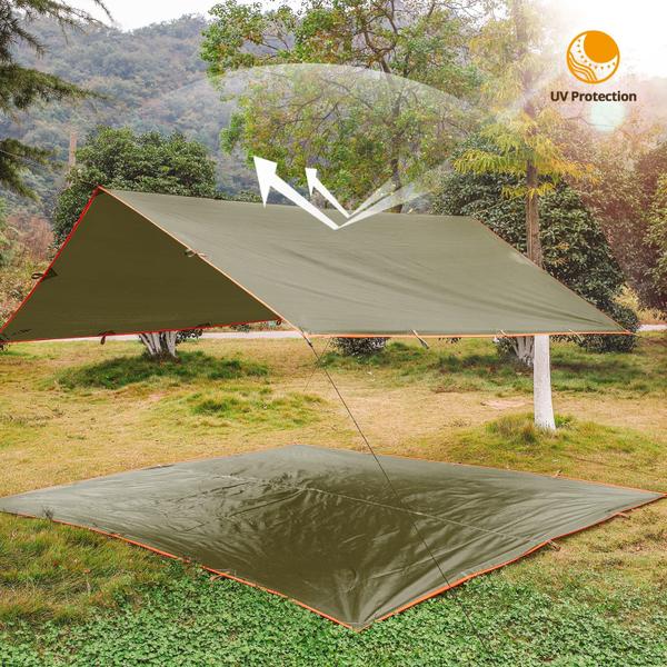 Imagem de Tarp Portátil Impermeável FREE SOLDIER para Camping - Marrom