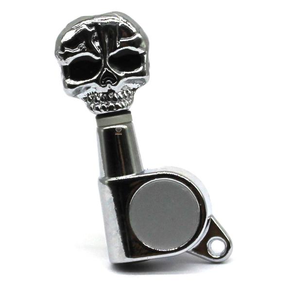 Imagem de Tarraxa guitarra 3x3 Caveira SKULL Cromado J07 C