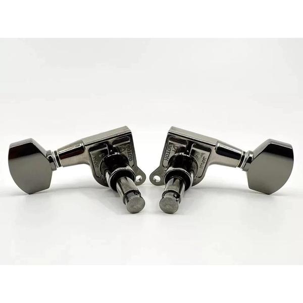 Tarraxas Gotoh para Guitarra Com Trava SG381-07 MGT 3x3 Cosmo Black Imagem de Tarraxas Gotoh para Guitarra Com Trava SG381-07 MGT 3x3 Cosmo Black