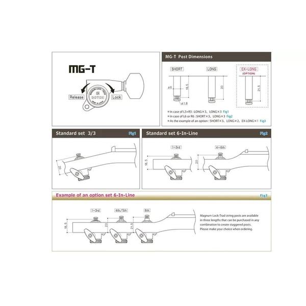 Tarraxas Gotoh para Guitarra Com Trava SG381-07 MGT 3x3 Cosmo Black Imagem de Tarraxas Gotoh para Guitarra Com Trava SG381-07 MGT 3x3 Cosmo Black