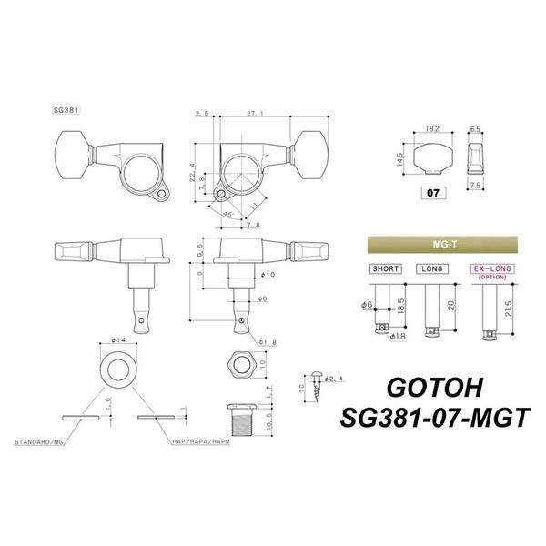 Tarraxas Gotoh para Guitarra Com Trava SG381-07 MGT 3x3 Cosmo Black Imagem de Tarraxas Gotoh para Guitarra Com Trava SG381-07 MGT 3x3 Cosmo Black