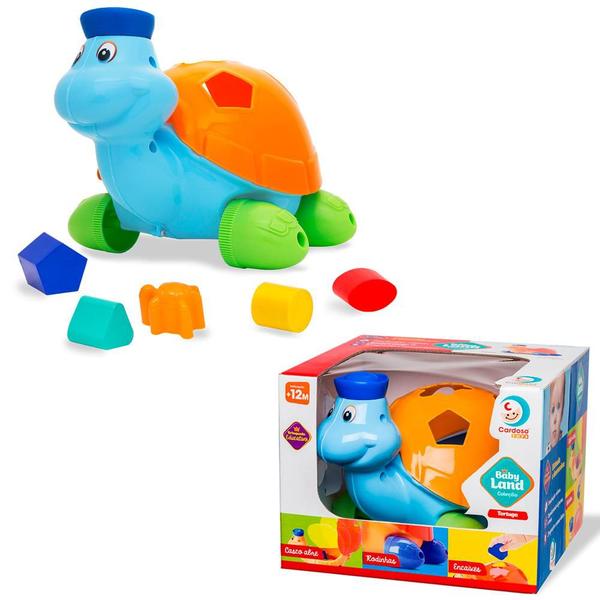 Imagem de Tartaruga Baby Land Cardoso Toys  18M+  3008 Cor:Azul