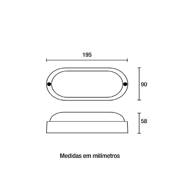 Imagem de TARTARUGA LED EASY PP IP65 12W PRETO 6500K Branco Frio - BLUMENAU