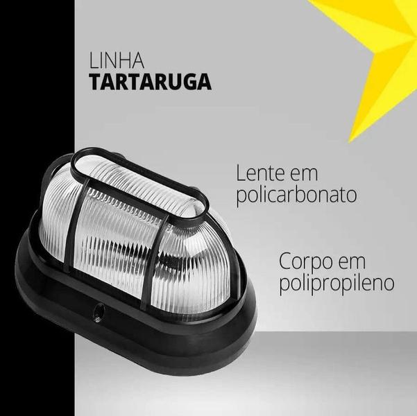 Imagem de Tartaruga Luminária Lumi Parede Muro Grade Branca Kit 15