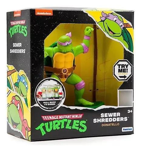 Imagem de Tartaruga Ninja Caos Mutante Sewer Shredders- Boneco Botão Ação C/ Skate Puxe Correr   Donatello - Candide