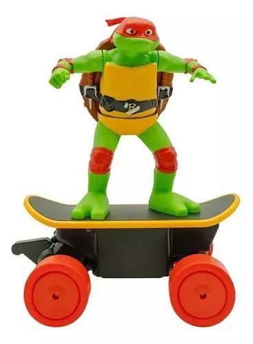 Imagem de Tartarugas Ninja Caos Mutante Raphael Skate Radical Cowabunga 32 Cm Controle Remoto 7 funçoes - Candide