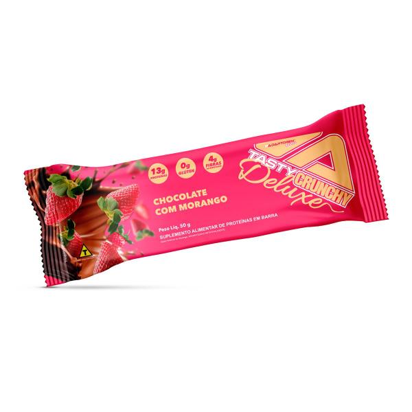 Imagem de Tasty Crunchy Deluxe Sabor Chocolate Com Morango 12 Unidades De 50g Cada Adaptogen