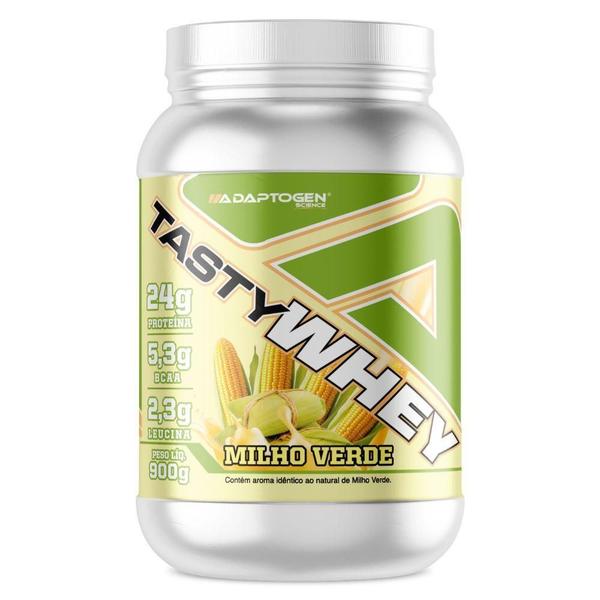 Tasty Whey Isolado Hidrolisado Milho Verde 900G - Adaptogen Imagem de Tasty Whey Isolado Hidrolisado Milho Verde 900G - Adaptogen