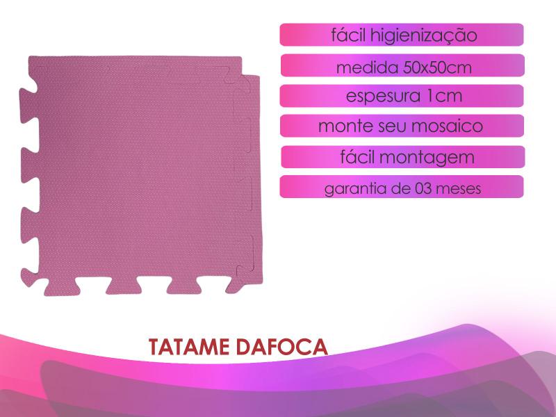 Imagem de Tatame Em EVA Bebe Infantil 50x50cm 10mm DT1051 Rosa Dafoca