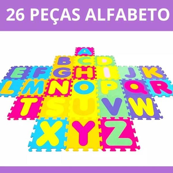 Imagem de Tatame Eva Infantil Alfabeto Abc 26 Pçs 28x28cm 5mm Emborrachado