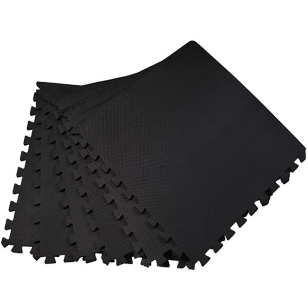 Imagem de Tatame EVA Preto Conjunto com 12 Unidades 50cm x 50cm x 3cm