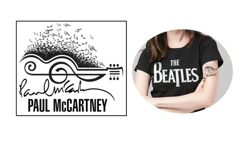 Imagem de Tatuagem Temp. Show Paul McCartney Fã Guitarra 9x6cm