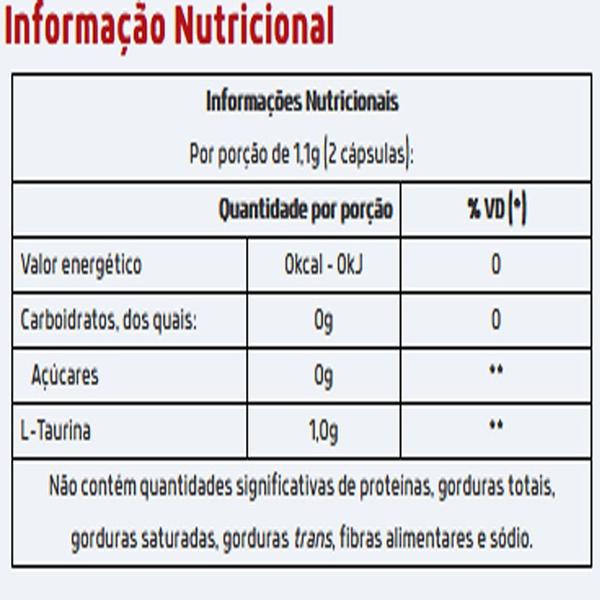 Imagem de Taurine 550mg Vitafor 30 cápsulas