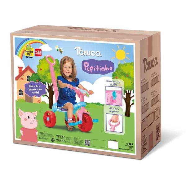 Imagem de Tchuco Pepitinha Com Haste Triciclo Infantil Samba Toys