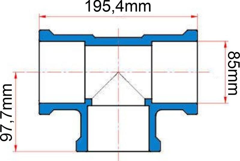 Imagem de Te Soldável 85mm Marrom Para Cano De Água - Tigre