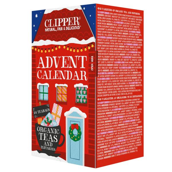 Tea Advent Calendar Clipper Tea 2024 Christmas com 12 sabores - Clipper Natural, Fair & Delicious Imagem de Tea Advent Calendar Clipper Tea 2024 Christmas com 12 sabores