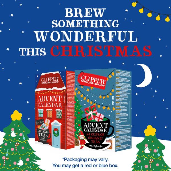 Tea Advent Calendar Clipper Tea 2024 Christmas com 12 sabores - Clipper Natural, Fair & Delicious Imagem de Tea Advent Calendar Clipper Tea 2024 Christmas com 12 sabores