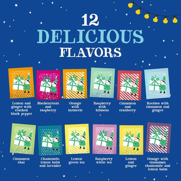 Tea Advent Calendar Clipper Tea 2024 Christmas com 12 sabores - Clipper Natural, Fair & Delicious Imagem de Tea Advent Calendar Clipper Tea 2024 Christmas com 12 sabores