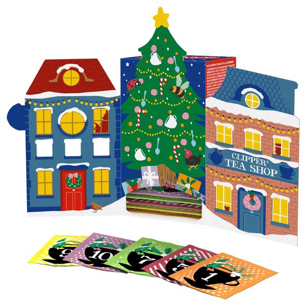 Tea Advent Calendar Clipper Tea 2024 Christmas com 12 sabores - Clipper Natural, Fair & Delicious Imagem de Tea Advent Calendar Clipper Tea 2024 Christmas com 12 sabores