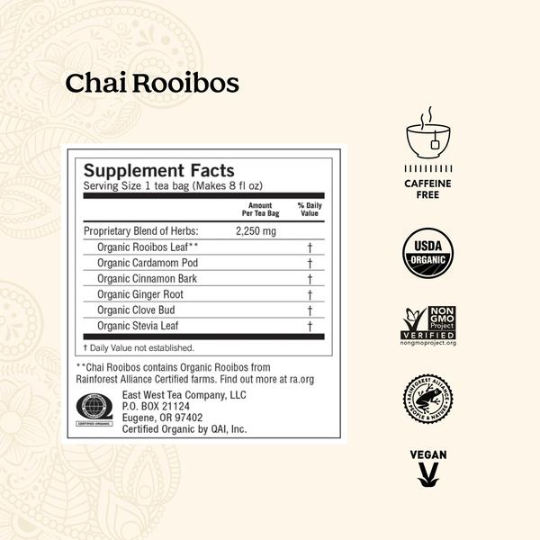 Imagem de Tea Yogi Chai Rooibos 16 saquinhos de chá por pacote (4 pacotes) orgânicos