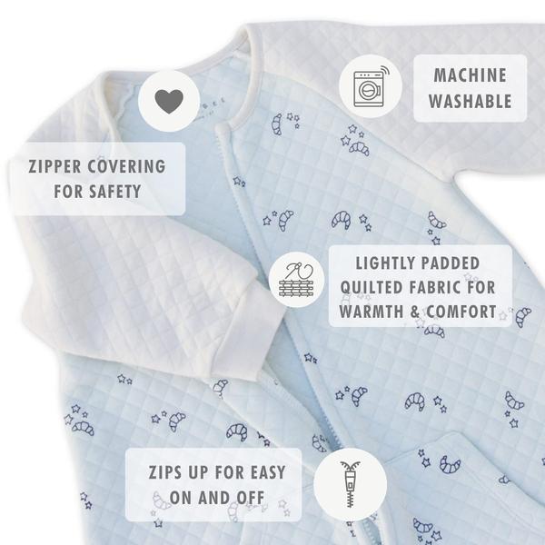 Imagem de Tealbee DREAMSIE Toddler Cobertor Wearable com Mangas  Saco de dormir do bebê com pés para caminhantes e bebê ambulante. TOG 0.8 Toddler Sleep Suit para manter aquecido (2T-3T)