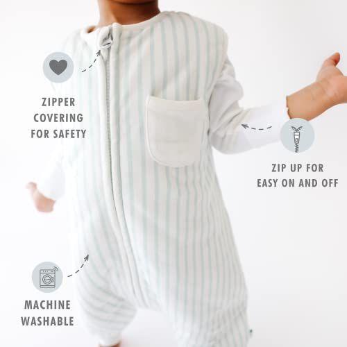 Imagem de TEALBEE DREAMSUIT: Cobertor vestível para bebês e crianças - Sacos de dormir para crianças e bebês - Mantenha-se aquecido com 1,5 TOG Sleep Bag With Feet - Soft Toddler Sleep Suit for Walkers (12m-2T, Large)