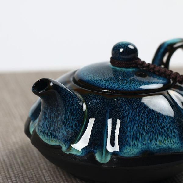 Imagem de Teapot Jun Kiln Change Glaze 180 ml de cerâmica artesanal