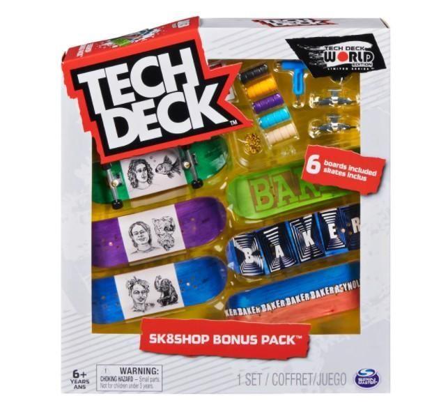 Imagem de Tech Deck Kit 3 Skate De Dedo Com Acessórios Coleção Baker