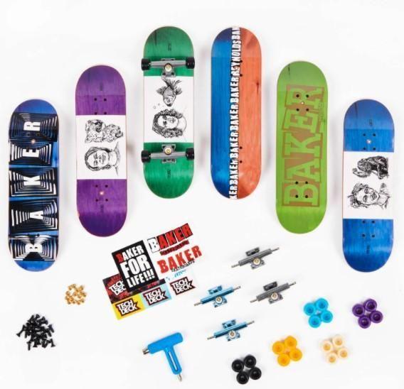 Imagem de Tech Deck Kit 3 Skate De Dedo Com Acessórios Coleção Baker