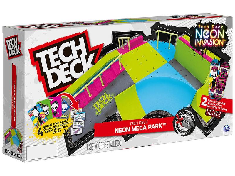 Tech Deck Mega Rampa Skate de Dedo - X Connect Neon Sunny Imagem de Tech Deck Mega Rampa Skate de Dedo