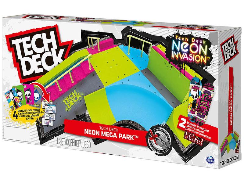 Tech Deck Mega Rampa Skate de Dedo - X Connect Neon Sunny Imagem de Tech Deck Mega Rampa Skate de Dedo
