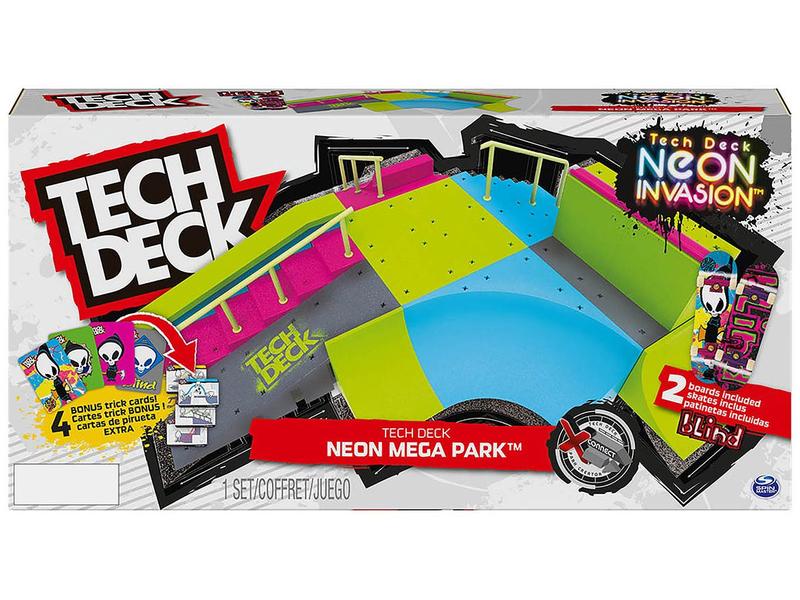 Tech Deck Mega Rampa Skate de Dedo - X Connect Neon Sunny Imagem de Tech Deck Mega Rampa Skate de Dedo