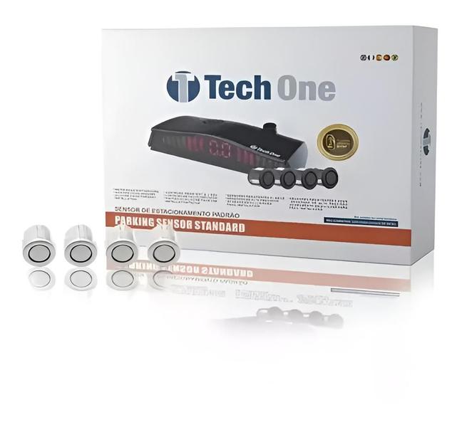 Imagem de Techone Sensor De Ré Universal Prime Prata C/ 4 Sensores