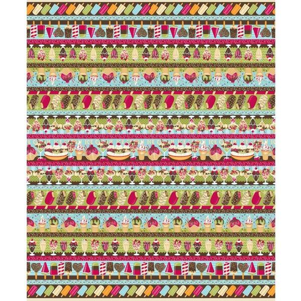 Imagem de Tecido Estampado Para Patchwork - Barrados Sundae Cor 2405 (0,50X1,40)