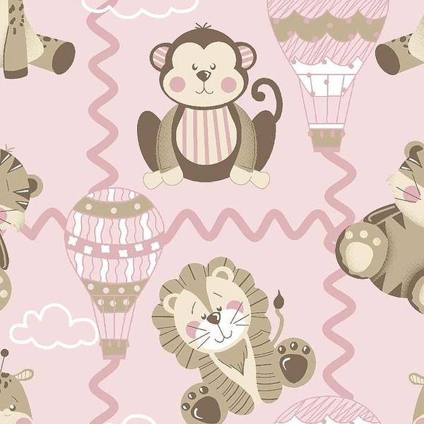 Imagem de Tecido Estampado para Patchwork - Bichinhos Baby: Bichinhos Baby Rosa (0,50x1,40)