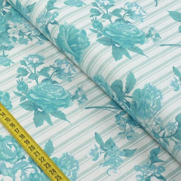 Imagem de Tecido Estampado para Patchwork - Colorful Provence Rosas Tiffany (0,50x1,50)