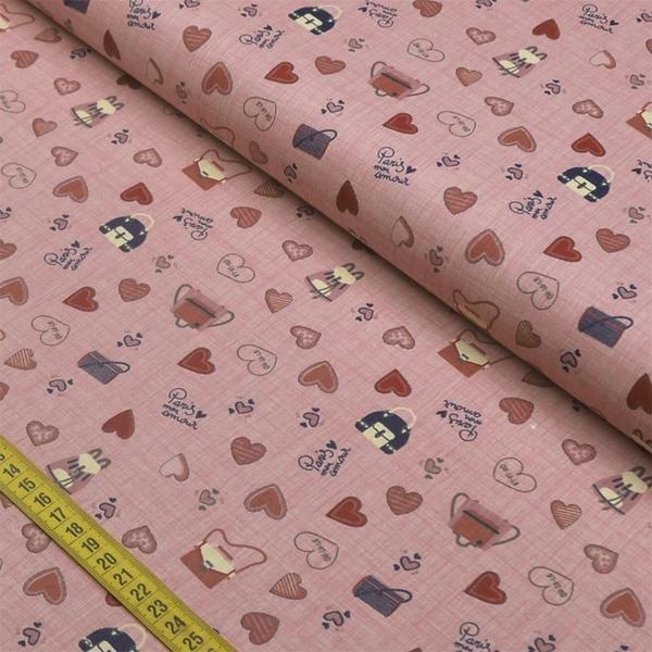 Imagem de Tecido Estampado para Patchwork - Paris: Love Bags (0,50x1,50)